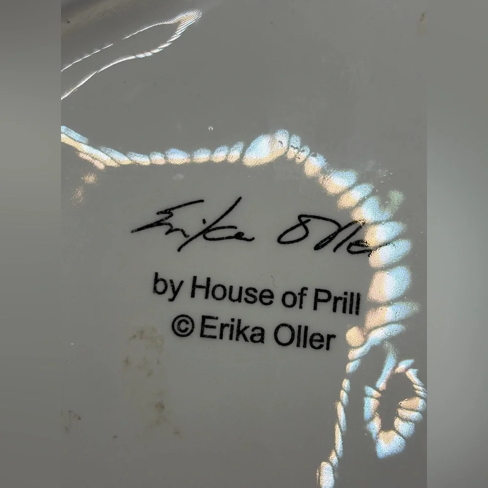 Erika Oller House of Prill Plate Happily Dying of Chocolate, Serving Dish Plate